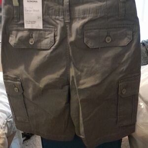 Sonoma Gray Cargo Shorts Durable Cotton Blend